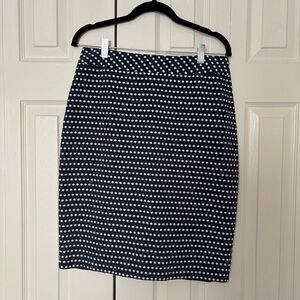 Navy Polka Dot Skirt